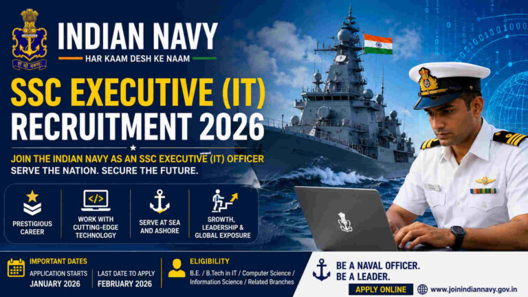 Indian Navy SSC Executive IT Recruitment 2026