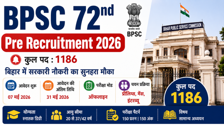 BPSC 72nd Pre Recruitment 2026