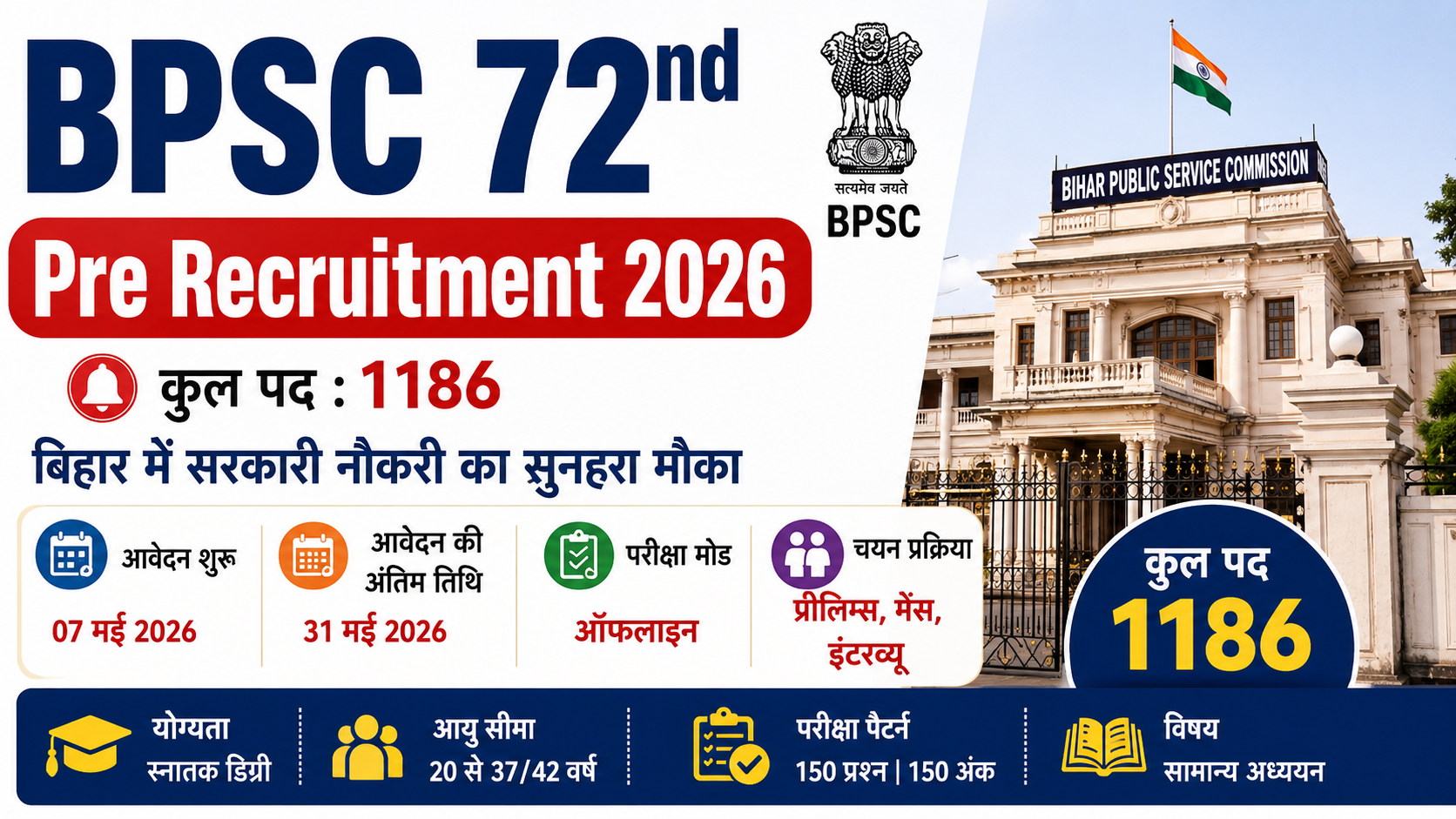 BPSC 72nd Pre Recruitment 2026