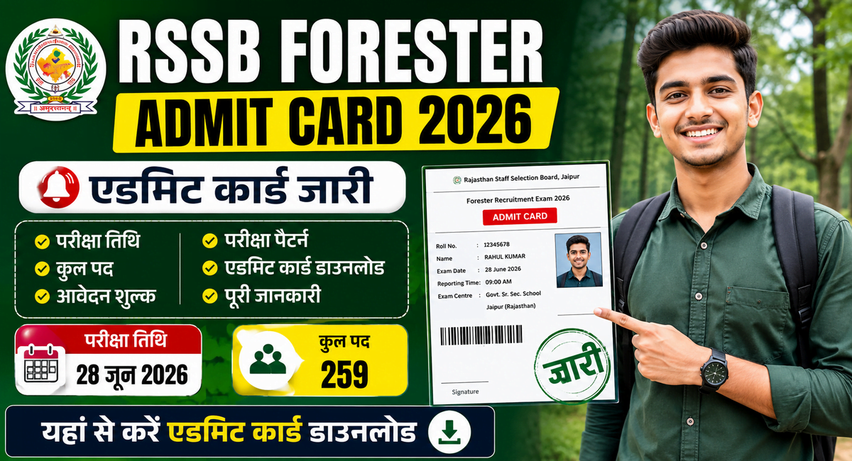 RSSB Forester Admit Card 2026