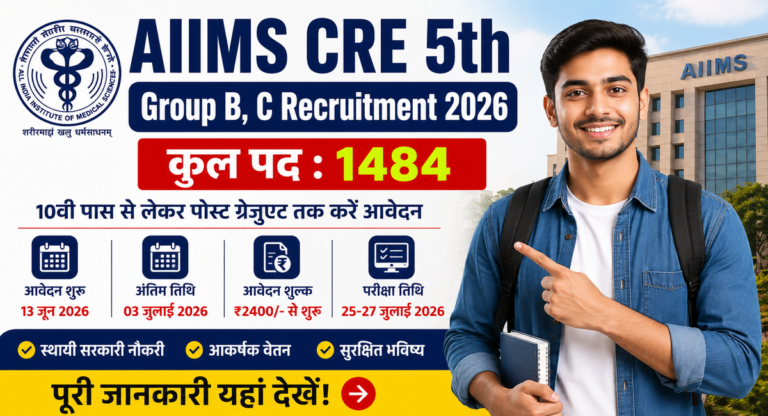 AIIMS CRE 5th Group B, C Recruitment 2026