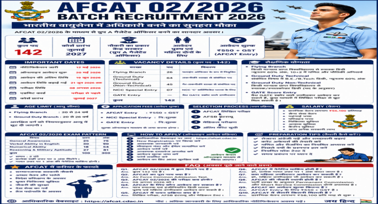 AFCAT 02/2026 Batch Recruitment 2026