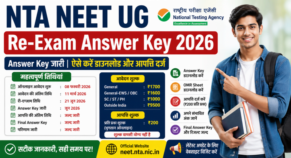 NTA NEET UG Re-Exam Answer Key 2026