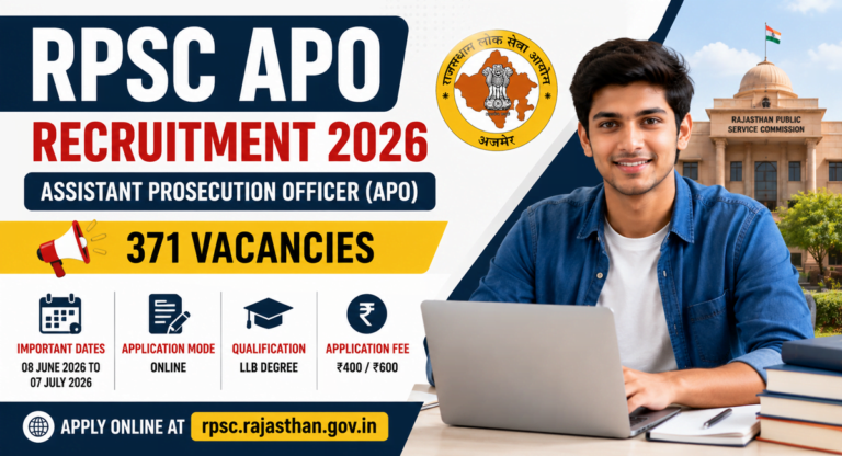 RPSC APO Recruitment 2026