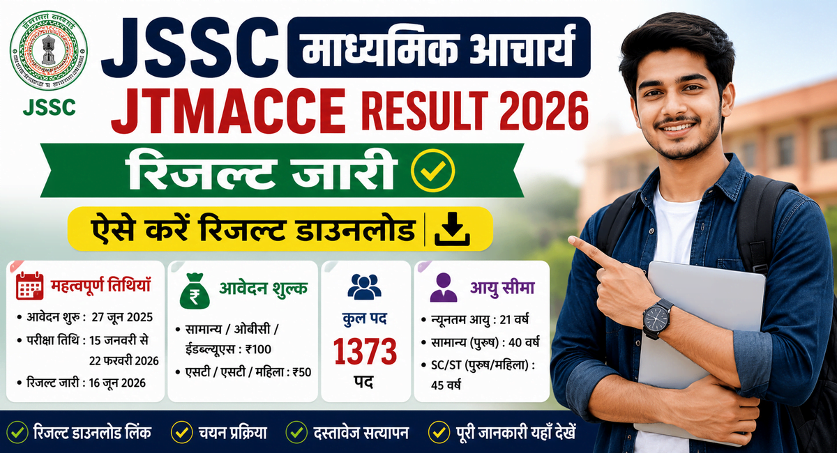 JSSC Madhyamik Acharya JTMACCE Result 2026