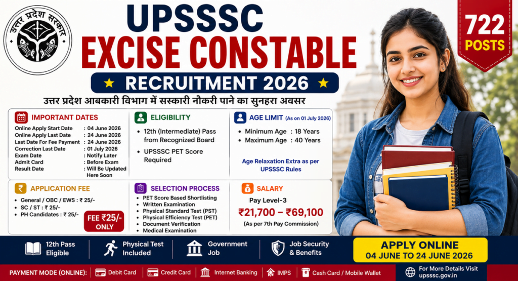 UPSSSC Excise Constable Recruitment 2026