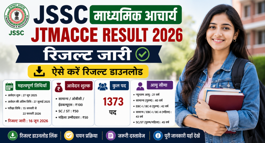 JSSC Madhyamik Acharya JTMACCE Result 2026