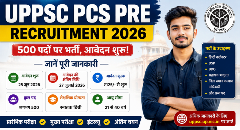 UPPSC PCS Pre Recruitment 2026