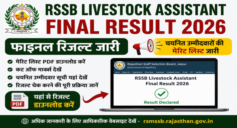 RSSB Livestock Assistant Final Result 2026