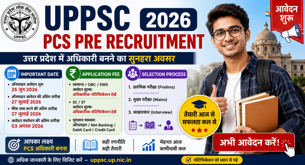 UPPSC PCS Pre Recruitment 2026
