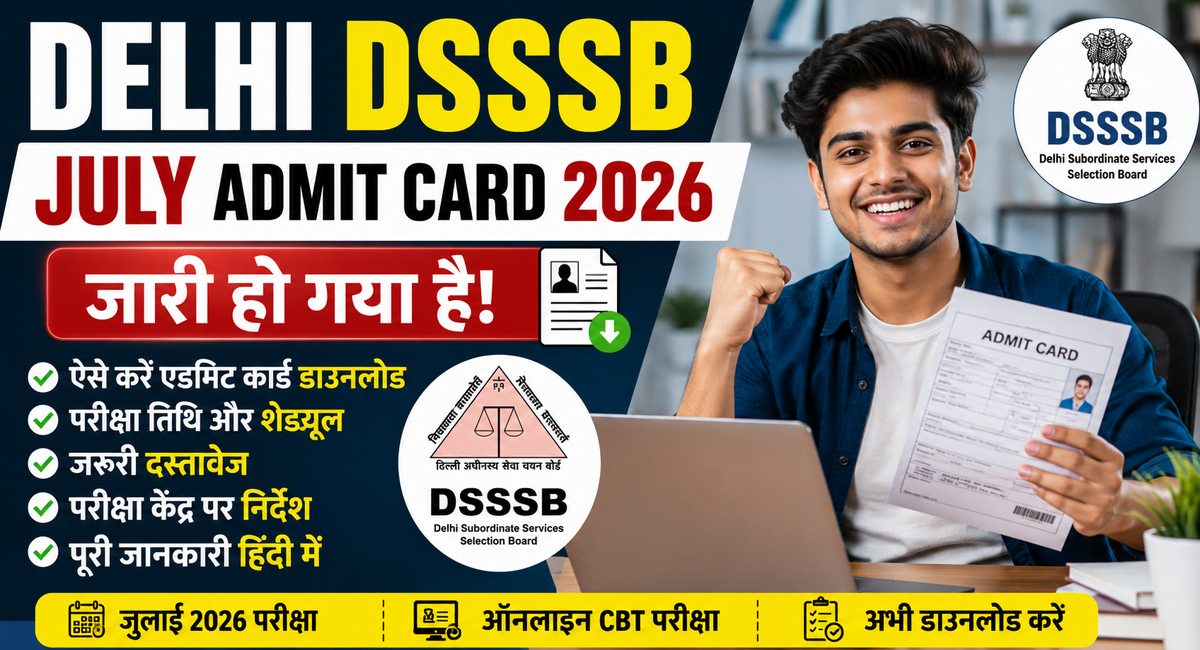 Delhi DSSSB July Admit Card 2026