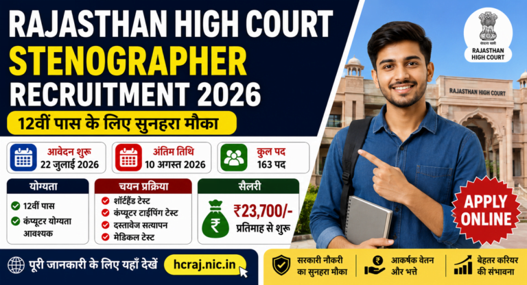 Rajasthan High Court Stenographer Recruitment 2026