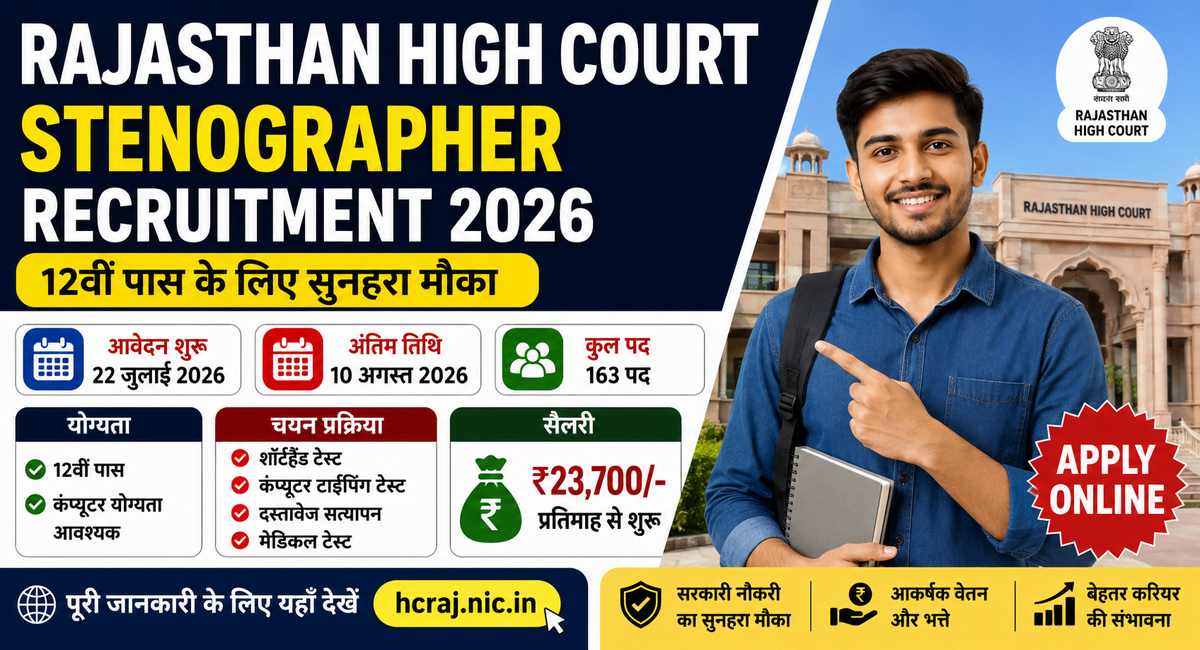 Rajasthan High Court Stenographer Recruitment 2026