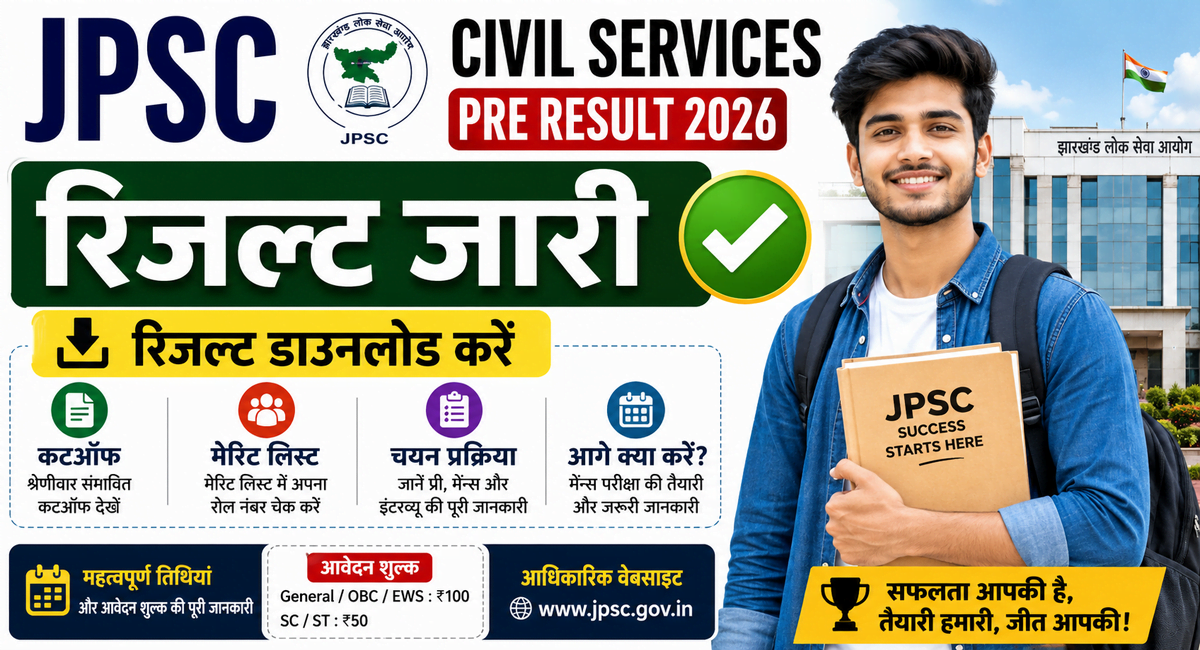 JPSC Civil Services Pre Result 2026