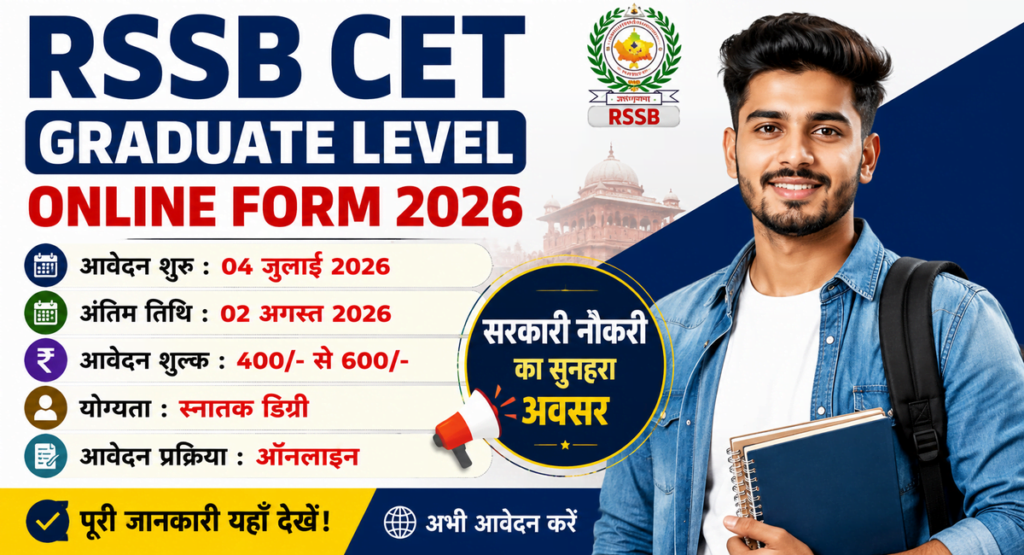 RSSB CET Graduate Level Online Form 2026
