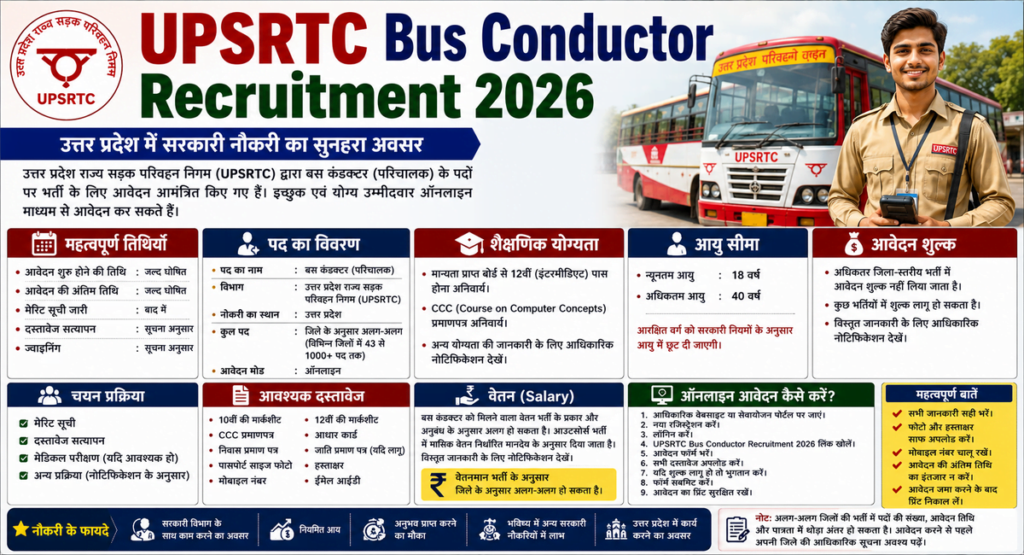 UPSRTC Bus Conductor Recruitment 2026