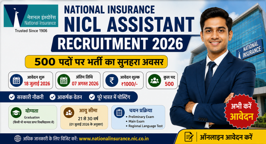 National Insurance NICL Assistant Recruitment 2026: