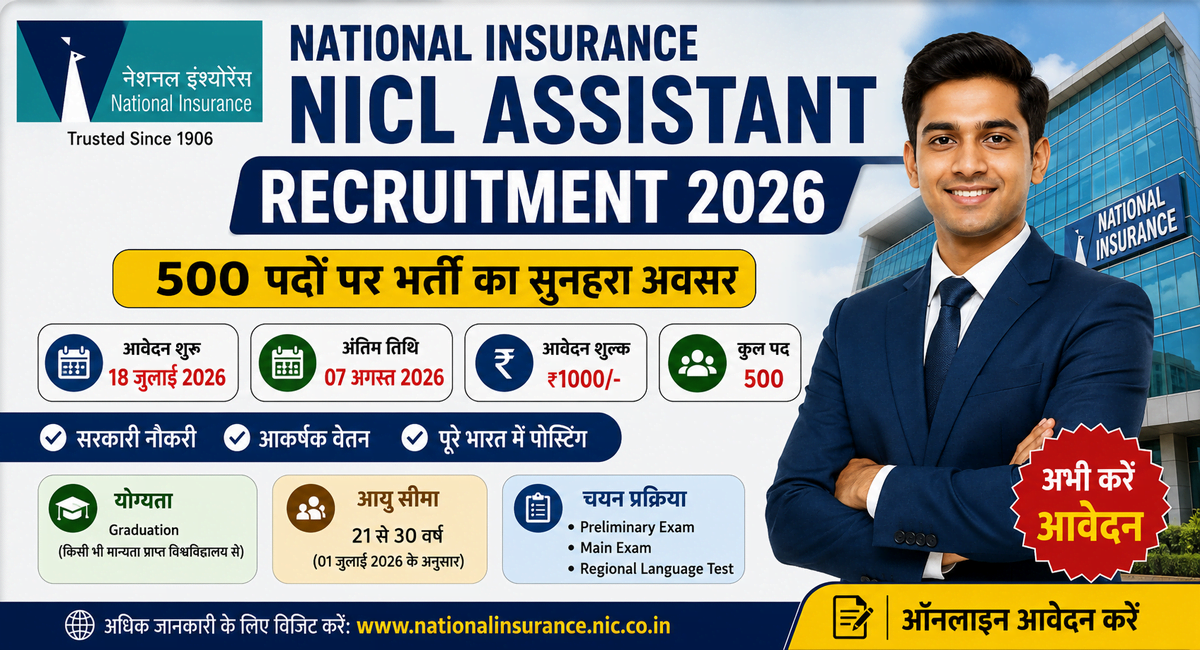 National Insurance NICL Assistant Recruitment 2026:
