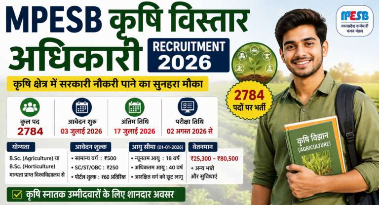 MPESB Krashi Vistar Adhikari Recruitment 2026