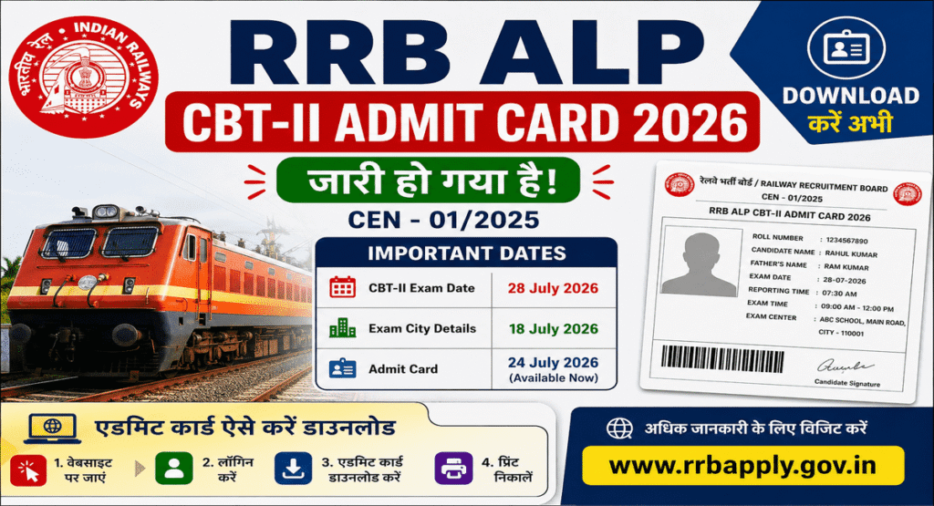 RRB ALP CBT-II Admit Card 2026