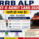 RRB ALP CBT-II Admit Card 2026