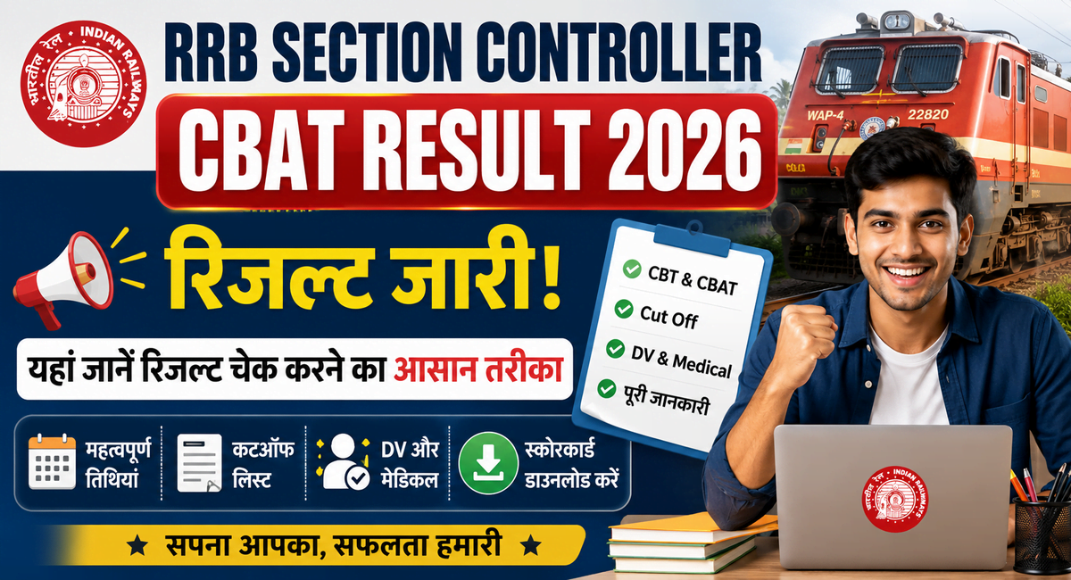 RRB Section Controller CBAT Result 2026