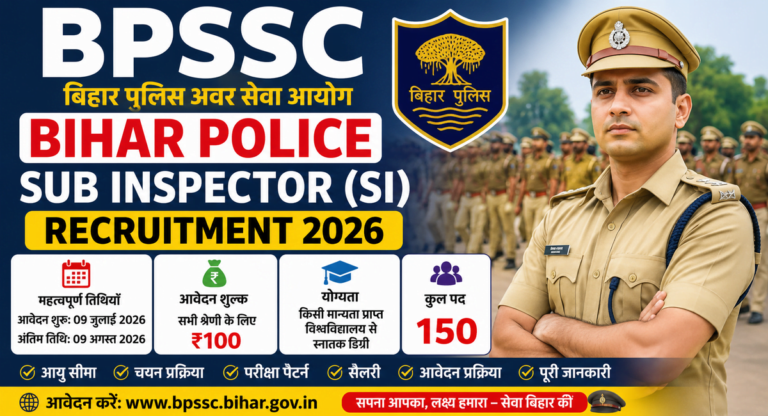 BPSSC Bihar Police Sub Inspector SI Recruitment 2026