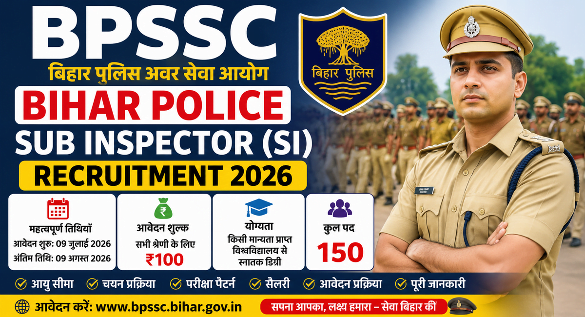 BPSSC Bihar Police Sub Inspector SI Recruitment 2026