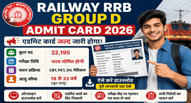 Railway RRB Group D Admit Card 2026
