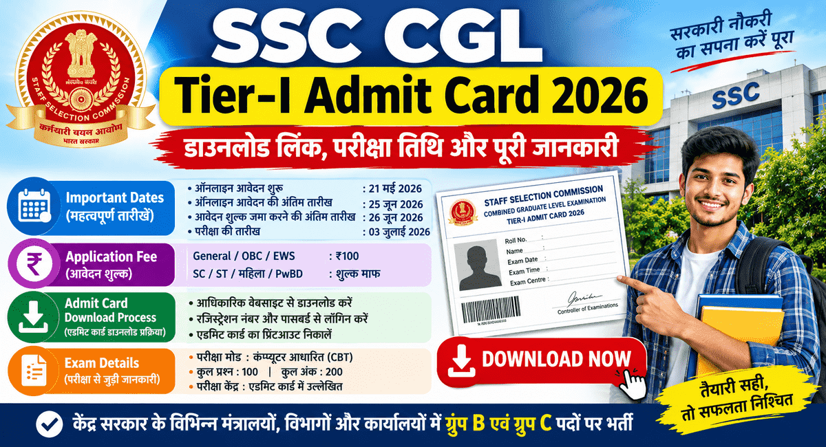 SSC CGL Tier-I Admit Card 2026